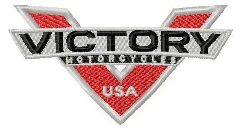 Victory motocycles USA logo 2 machine embroidery design