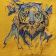 Wet tiger machine embroidery design finished