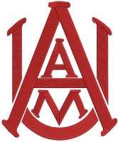 Alabama A&M Bulldogs logo embroidery design