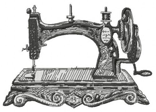 Old sewing machine machine embroidery design