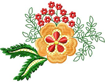 Flowers Small Element 4 machine embroidery design
