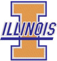 Illinois Fighting Illini logo embroidery design