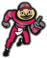 Brutus Buckeye embroidery design