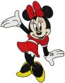 Minnie Mouse dancing embroidery design