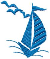 Small Ship embroidery design