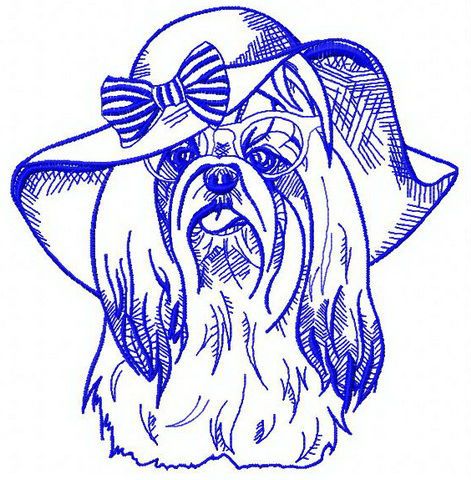 Maltese dog 2 machine embroidery design