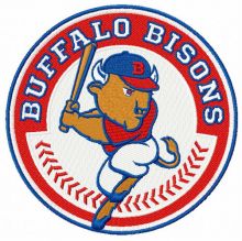 Buffalo Bisons logo embroidery design