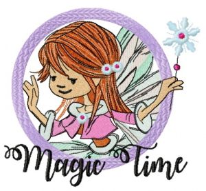 Magic time embroidery design