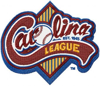 Carolina league logo machine embroidery design