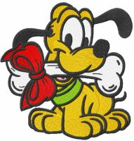 Baby pluto embroidery design