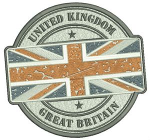 Union Jack embroidery design