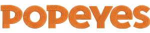 Popeyes Wordmark Logo embroidery design