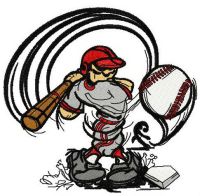 Powerful hit embroidery design