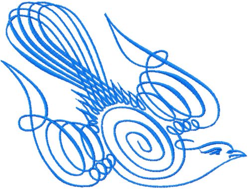 Blue bird free embroidery design 2