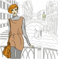 Venice Travel embroidery design