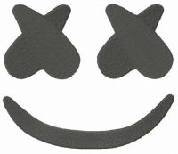 Marshmello smile embroidery design