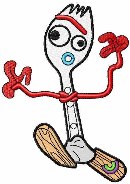 Forky embroidery design