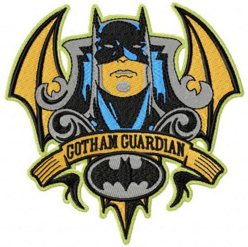 Batman Gotham guardian machine embroidery design