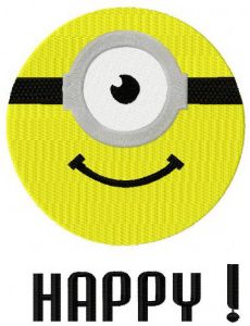 Happy Minion embroidery design