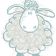 Fluffy sheep white background free embroidery design