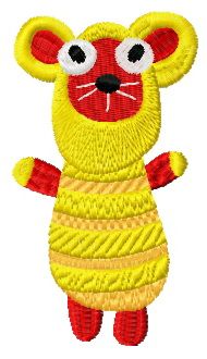 Sock doll mouse machine embroidery design
