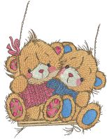 Fun swing embroidery design