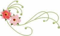 Flower decoration free embroidery design 10