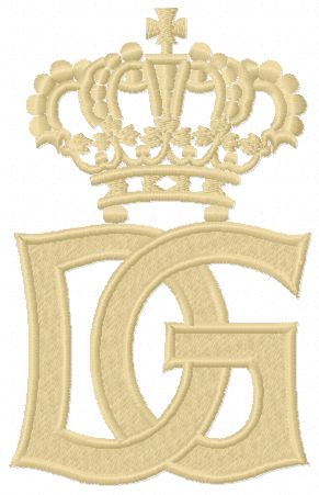 Dolce & Gabbana logo machine embroidery design