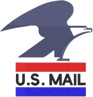 US mail old logo embroidery design