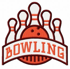 Bowling embroidery design