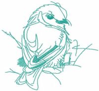 Sparrow sketch free embroidery design 2
