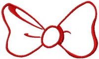 Red bow free embroidery design
