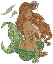 Modern Ariel embroidery design
