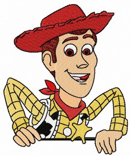 Cowboy Woody machine embroidery design