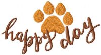 Happy day free embroidery design