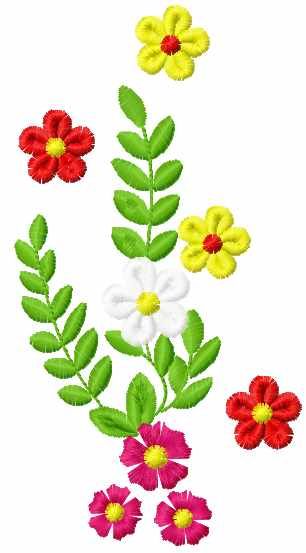 Flower free embroidery design 13