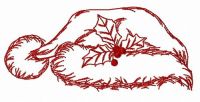 Santa hat simple embroidery design