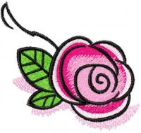 Like rose free embroidery design