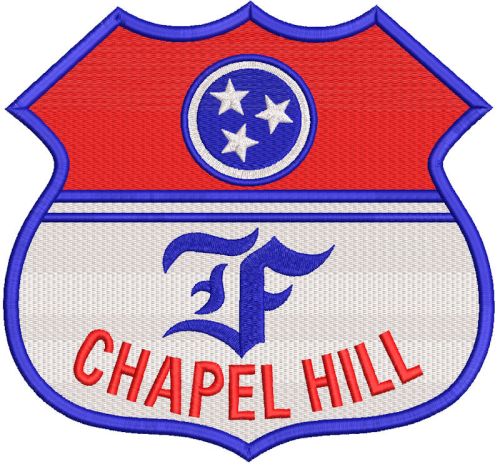 Chappel hill logo embroidery design