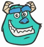 Sulley head embroidery design