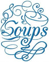 Soups embroidery design