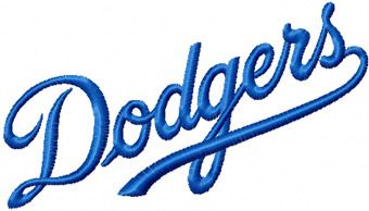 Dodgers logo machine embroidery design