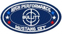 Mustang Bullitt GT 2 embroidery design