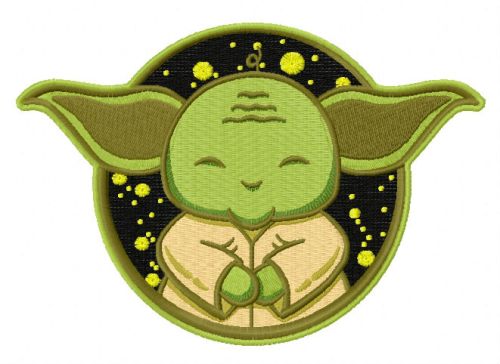 Cute Yoda 2 machine embroidery design