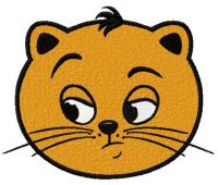 Cat doubts embroidery design