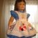 cute doll dress embroidered with Alice in Wonderland 