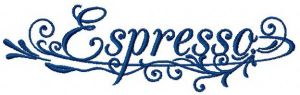 Espresso embroidery design