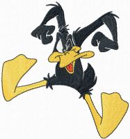 Daffy Duck crazy embroidery design