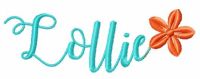 Lollie name free embroidery design