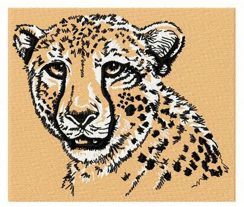 Cheetah 3 machine embroidery design